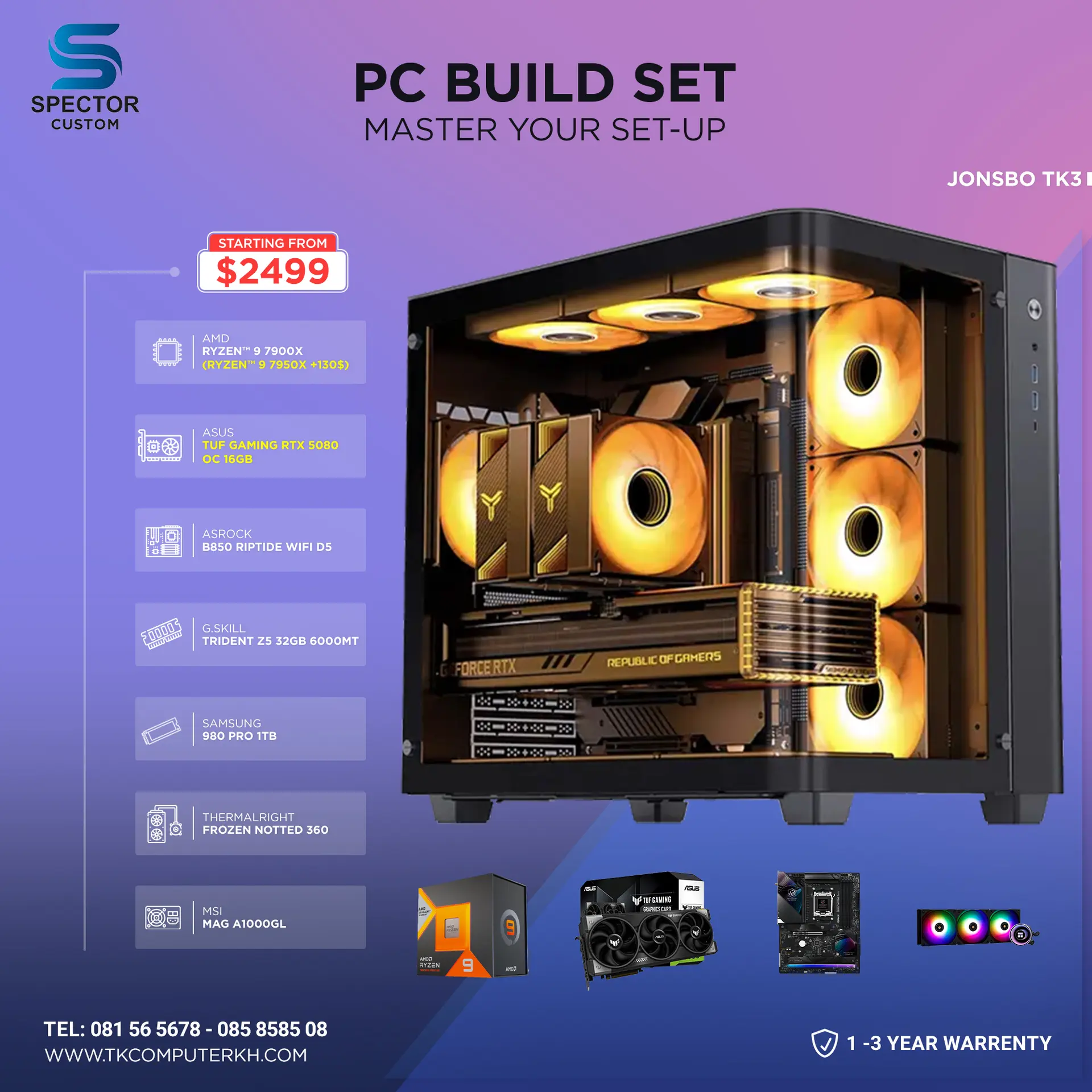 AMD Ryzen 9 7900X RTX 5080